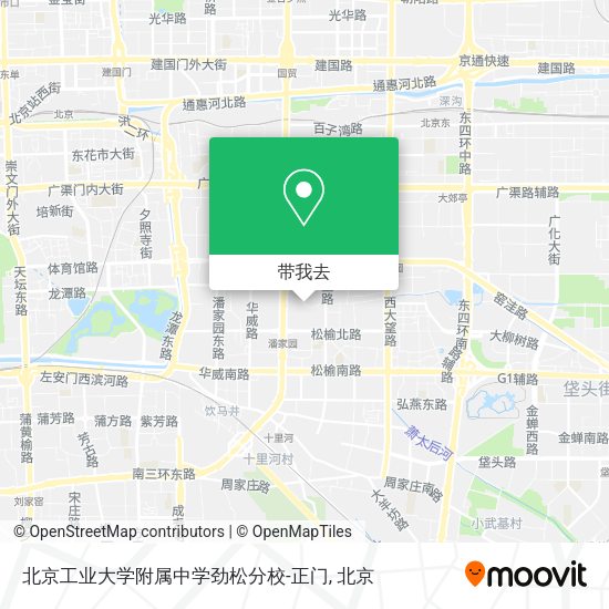 北京工业大学附属中学劲松分校-正门地图