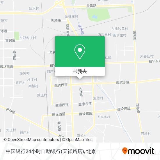 中国银行24小时自助银行(天祥路店)地图