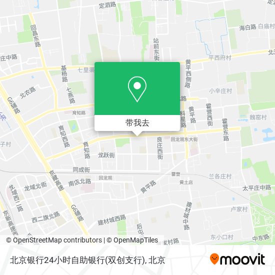北京银行24小时自助银行(双创支行)地图