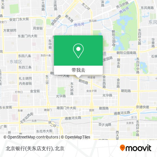 北京银行(关东店支行)地图