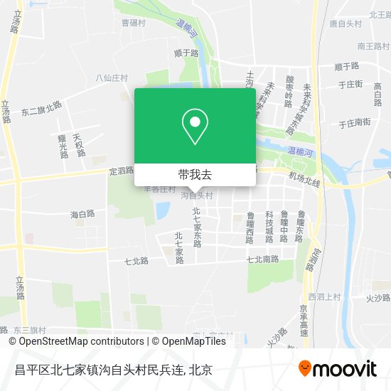 昌平区北七家镇沟自头村民兵连地图