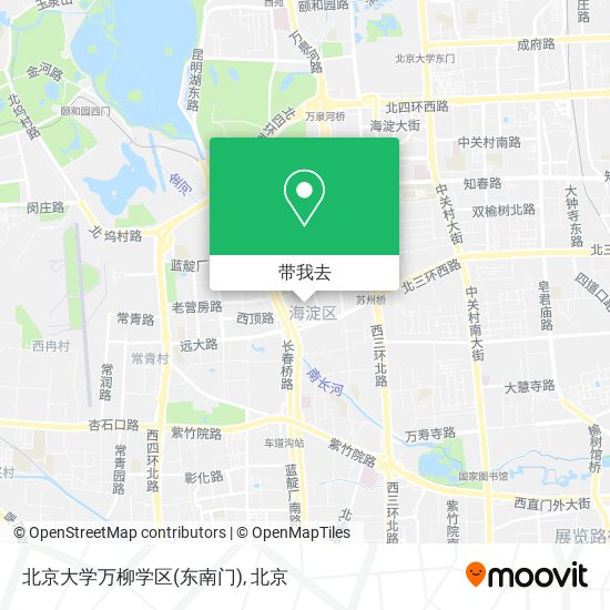 北京大学万柳学区(东南门)地图