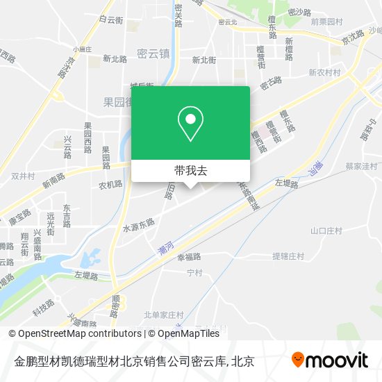 金鹏型材凯德瑞型材北京销售公司密云库地图