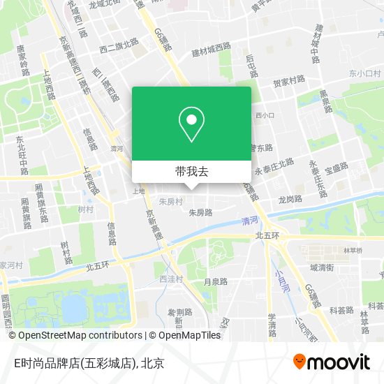 E时尚品牌店(五彩城店)地图