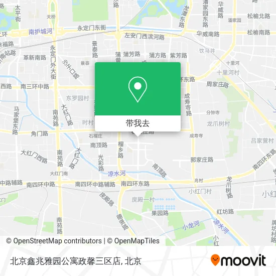 北京鑫兆雅园公寓政馨三区店地图