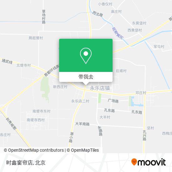 时鑫窗帘店地图