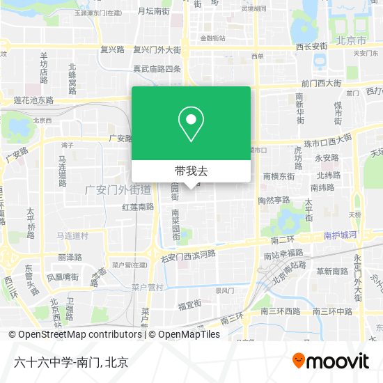 六十六中学-南门地图