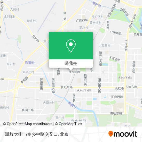 凯旋大街与良乡中路交叉口地图