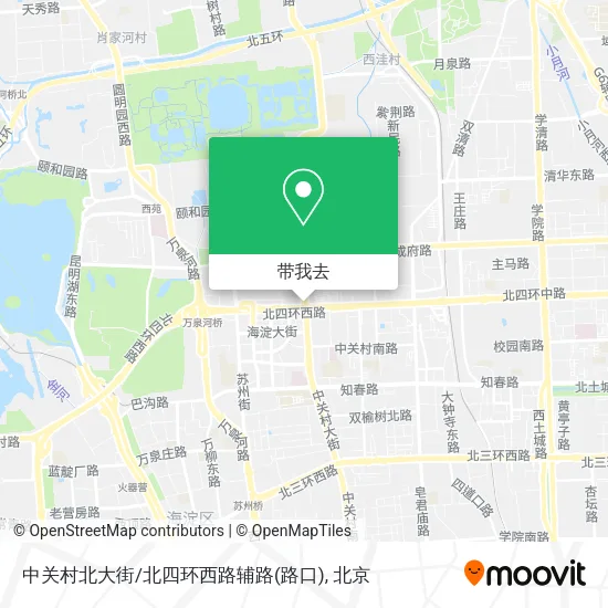 中关村北大街/北四环西路辅路(路口)地图