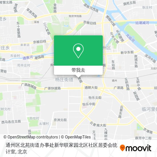通州区北苑街道办事处新华联家园北区社区居委会统计室地图