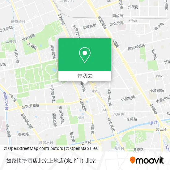 如家快捷酒店北京上地店(东北门)地图