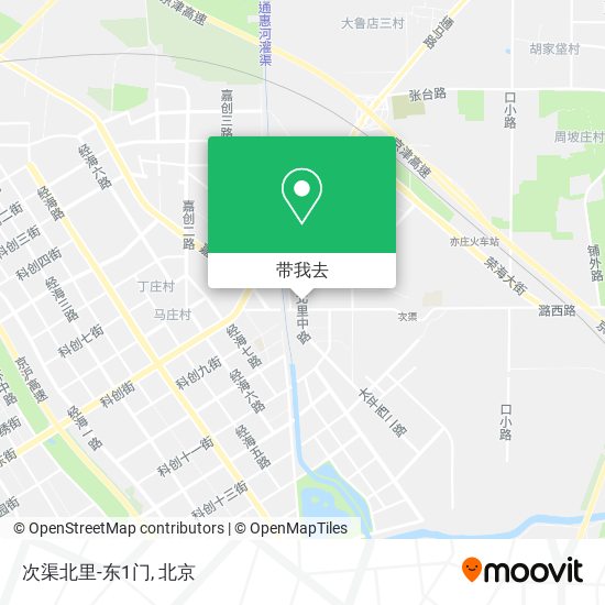 次渠北里-东1门地图