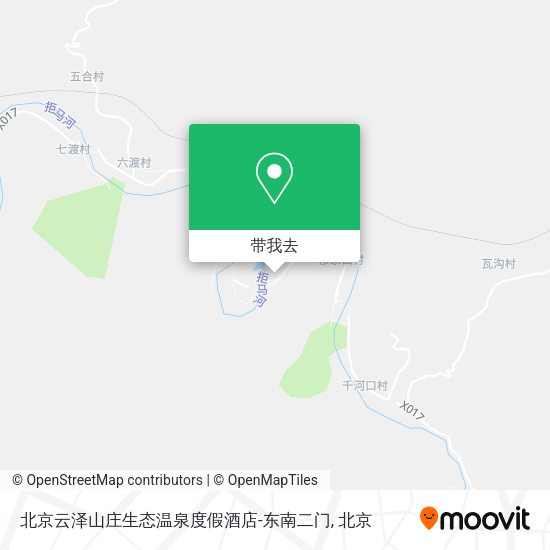 北京云泽山庄生态温泉度假酒店-东南二门地图