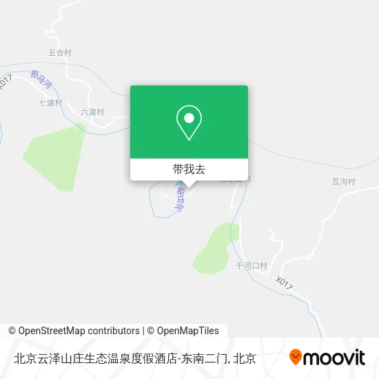 北京云泽山庄生态温泉度假酒店-东南二门地图