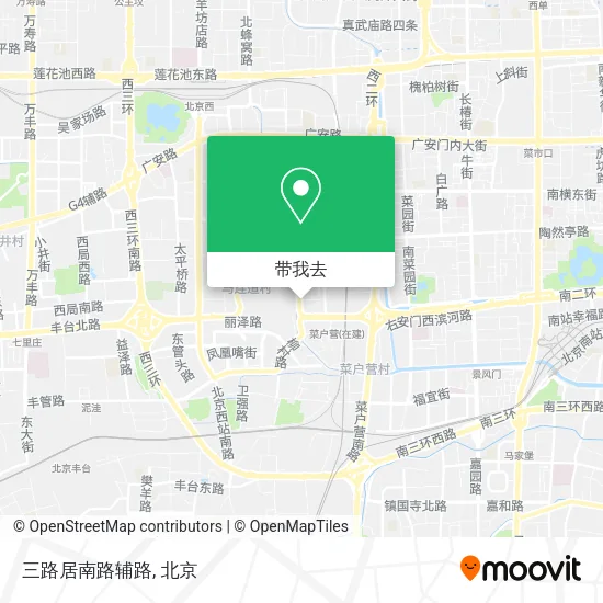 三路居南路辅路地图