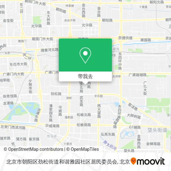 北京市朝阳区劲松街道和谐雅园社区居民委员会地图