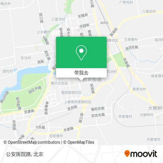 公安医院路地图