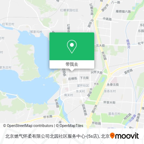 北京燃气怀柔有限公司北园社区服务中心-(5s店)地图