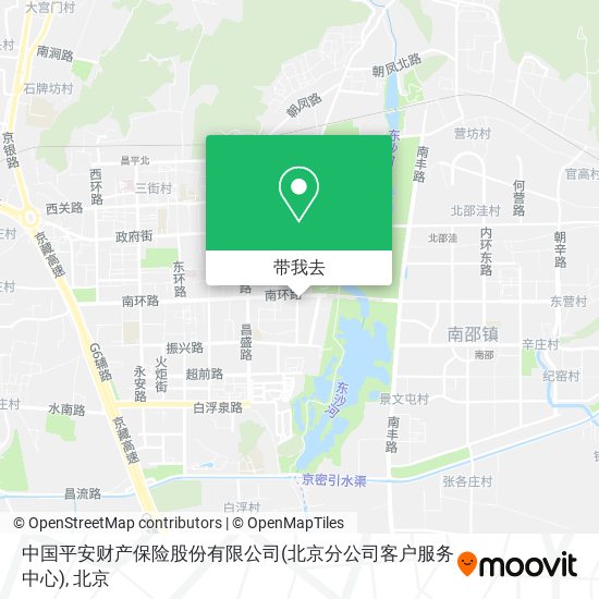 中国平安财产保险股份有限公司(北京分公司客户服务中心)地图