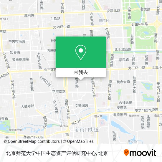 北京师范大学中国生态资产评估研究中心地图