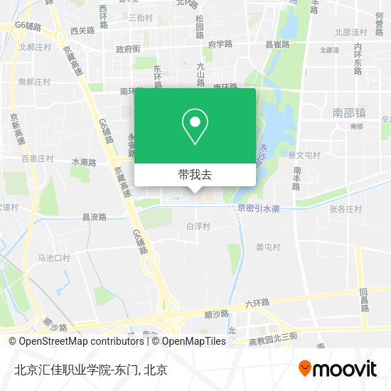 北京汇佳职业学院-东门地图