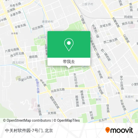 中关村软件园-7号门地图