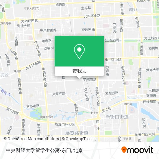 中央财经大学留学生公寓-东门地图