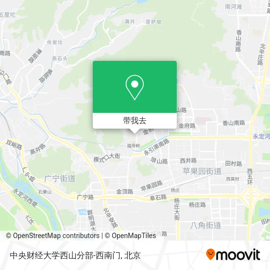 中央财经大学西山分部-西南门地图