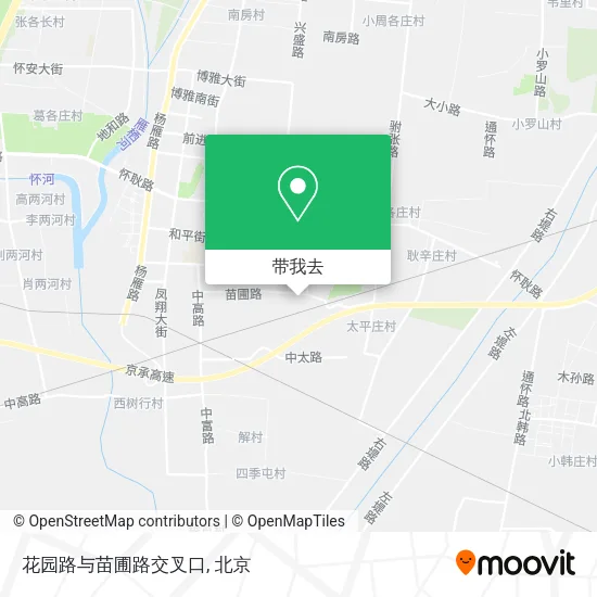 花园路与苗圃路交叉口地图