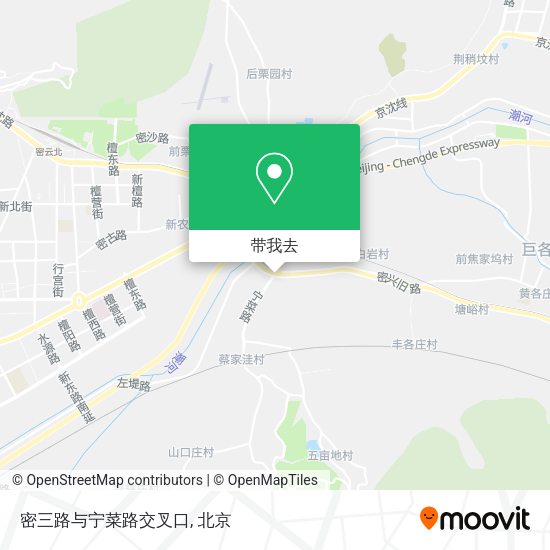 密三路与宁菜路交叉口地图