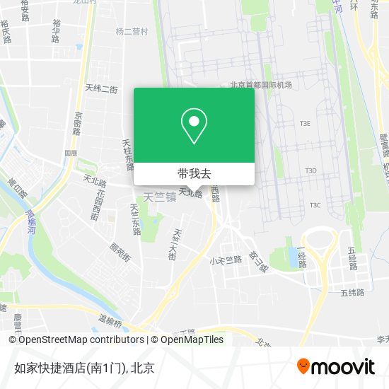 如家快捷酒店(南1门)地图