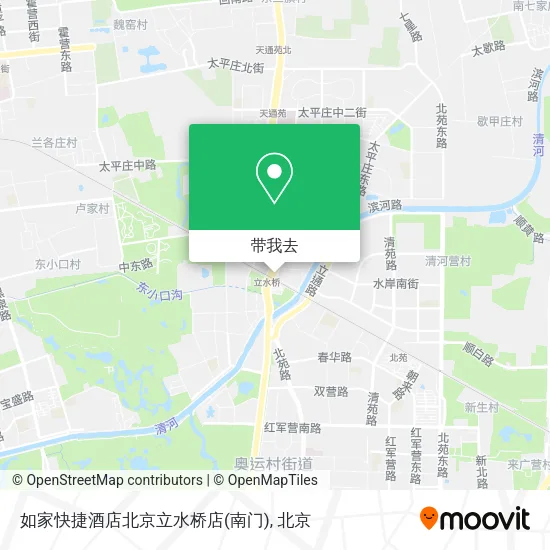 如家快捷酒店北京立水桥店(南门)地图