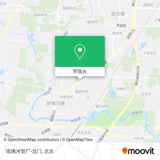 琉璃河管厂-北门地图