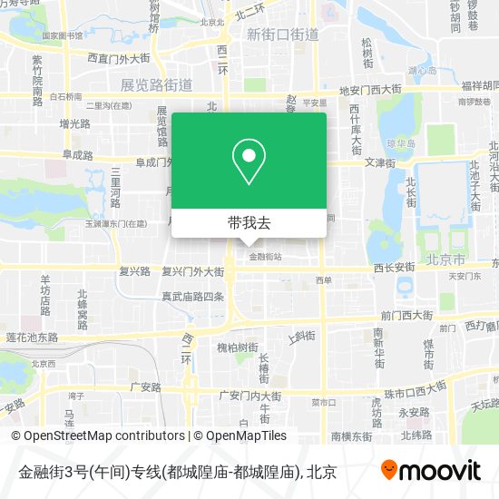 金融街3号(午间)专线(都城隍庙-都城隍庙)地图