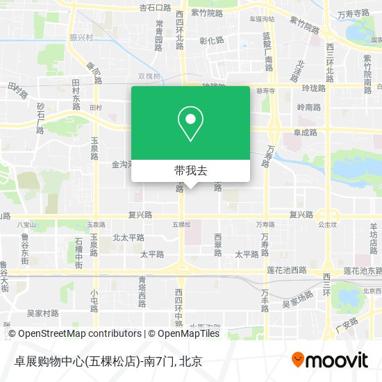 卓展购物中心(五棵松店)-南7门地图