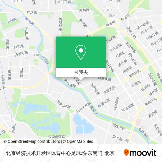 北京经济技术开发区体育中心足球场-东南门地图