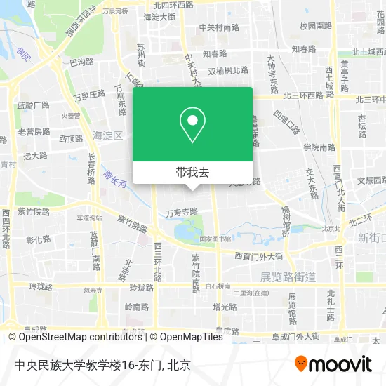 中央民族大学教学楼16-东门地图