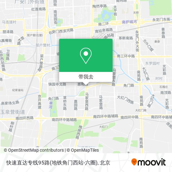 快速直达专线95路(地铁角门西站-六圈)地图