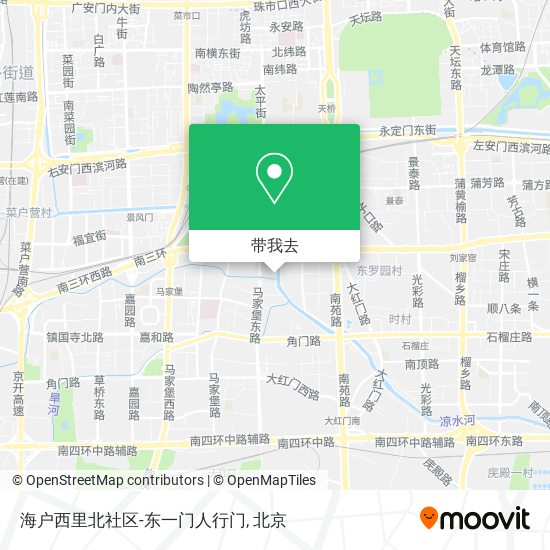 海户西里北社区-东一门人行门地图