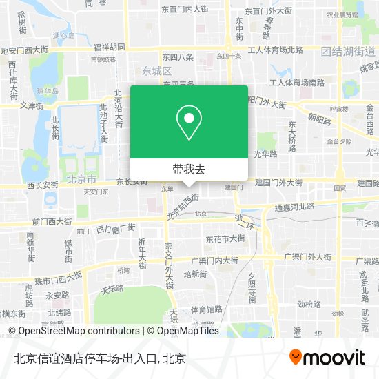 北京信谊酒店停车场-出入口地图