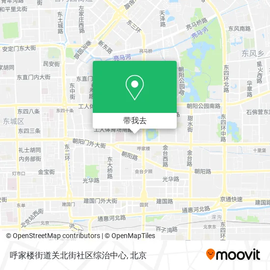 呼家楼街道关北街社区综治中心地图