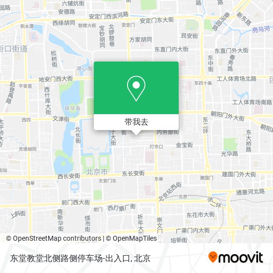 东堂教堂北侧路侧停车场-出入口地图