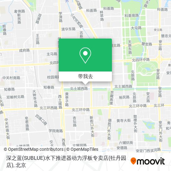 深之蓝(SUBLUE)水下推进器动力浮板专卖店(牡丹园店)地图