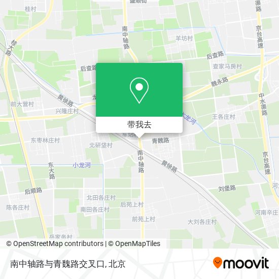 南中轴路与青魏路交叉口地图