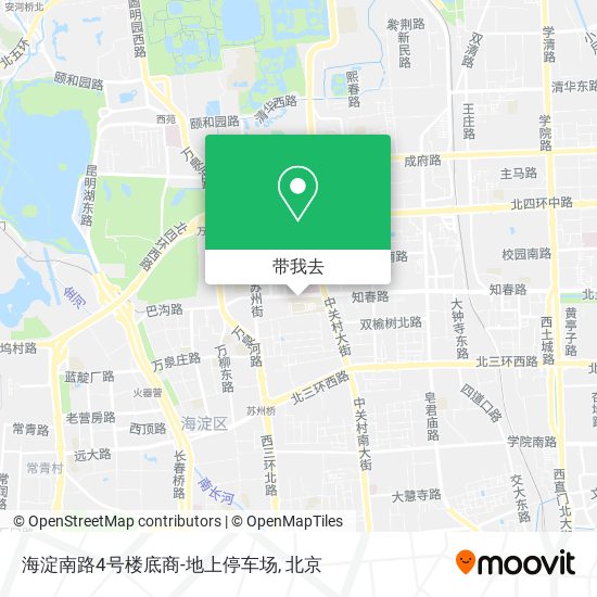 海淀南路4号楼底商-地上停车场地图