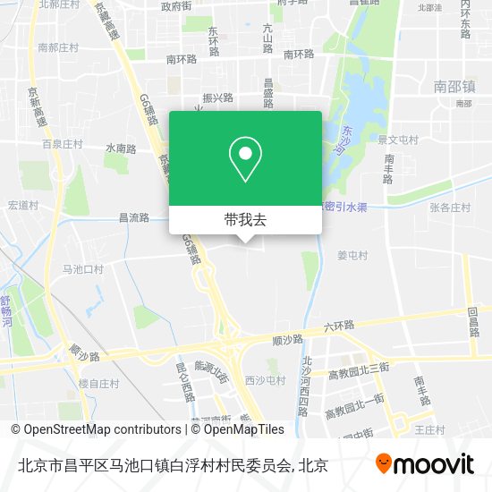 北京市昌平区马池口镇白浮村村民委员会地图