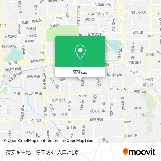 蒲安东里地上停车场-出入口地图