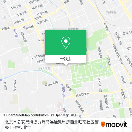 北京市公安局海淀分局马连洼派出所西北旺南社区警务工作室地图