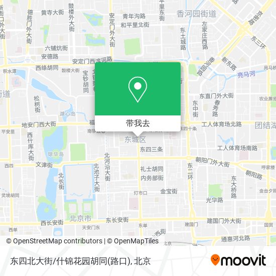 东四北大街/什锦花园胡同(路口)地图
