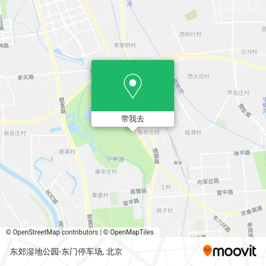 东郊湿地公园-东门停车场地图